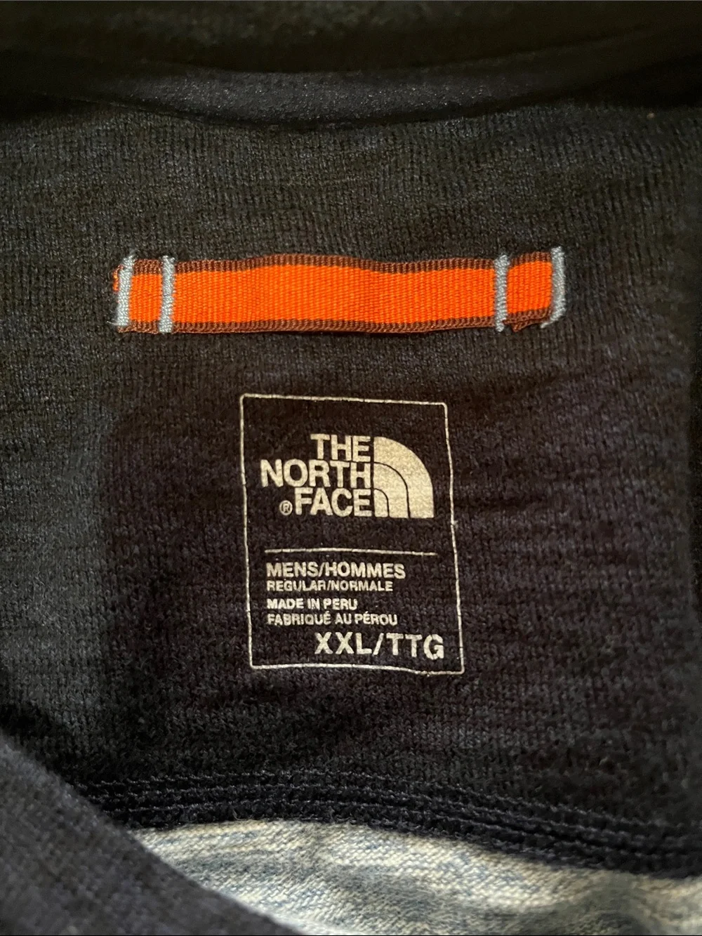 The North Face Sweater Men 2XL Blue Heather Crewneck Pullover Knit Logo XXL